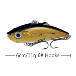 1pcs VIB Vibration Fishing Lure 6cm 11g Long Casting Rattlin Iscas Artificial Wobbler Plastic Hard Bait All Swimming Carp Tackle