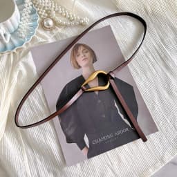 New Non-hole Woman Thin Belt PU Leather Metal Buckle Wrist Strap For Female Dress Shirt Decor Belts Fashion Adjustable Waistband