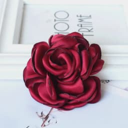 5PCS/Lot 8CM Large Satin Fabric Artificial Rose Flowers For Hats Dress Clothing Decoration DIY Brooches Hair Accessories