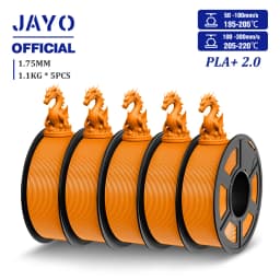 JAYO Updgrade 2.0 PLA+ 3D Filament 1.75mm PLA Plus 3D Printer Filament Neatly Wound 3D Filament PLA For FDM 3D Printer 5 Rolls