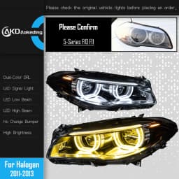 AKD Car Styling Head Lamp for BMW F10 Headlights 2010-2017 520i 525i 530i F18 LED Headlight DRL Projector Lens Auto Accessories