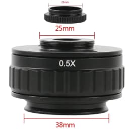 CTV 0.3X 0.35X 0.4X 0.5X 1X C-Mount Lens Adapter For Simul Focal Trinocular Stereo Microscope 38MM Interface Microscopio Camera