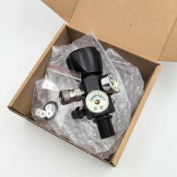 High Pressure Compressed Air CO2 Tank Cylinder DIN Valve with Gauge, 8mm Quick Disconnect Connector