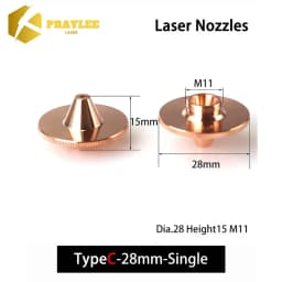 Praylee All Types Laser Nozzles Single/Double Layers Dia.28/D32mm for Raytools Precitec WSX HSG Bodor HANS Fiber Cutting Machine