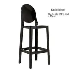 Simple Ghost Nordic Transparent Bar Chairs High Chair Acrylic Creative Bar Stools Outdoor Backrest Front Desk High Chair