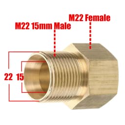 Pressure Washer Coupler M22 15mm Female Thread to M22 14mm Male Quick Fitting For Washer Gun Connection Hose Nozzle Car Wash