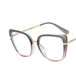 Cat Eye Anti Blue Light Myopia Glasses Classical Optical Glasses Women Metal Temple Customized Brand Design Prescription Glasses