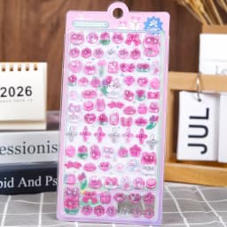 1 pc/4 pcs Mini Sweet Star Cartoon Drop 3D Relief Stickers Journaling DIY Diary Cute Stationery Sticker Decor School Supplies