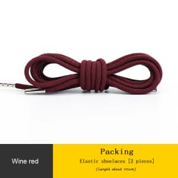 Round Elastic Shoelaces for Sneakers Metal Head Shoe Laces Outdoor Leisure Shoelace for Women Man Shoestrings Accessories 1 Pair