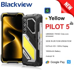 Blackview OSCAL PILOT 5 Rugged Smartphone 5G 6.67" HD+ IPS Display Mobile Phone 32GB(8GB+24GB)+256GB 15000mAh 33W Android 16 NFC