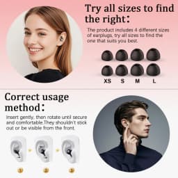 Ear Plugs for Sleeping Noise Cancelling EarPlugs for Noise Reduction Perfect for Focus and Relaxation/Work, Travel, Airplane