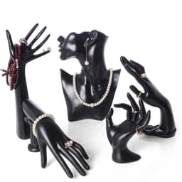 5 Style Mannequin 3 Colors Stand Holder Rose Red Earrings Ring Necklace Bracelet Jewelry Display Bangle Watch Jewelry Storage