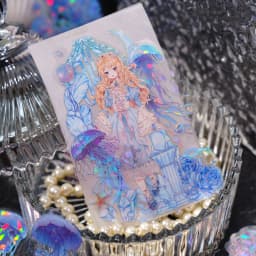 JIAMEI 20pcs/pack Twinkle Jellyfish Stickers Laser Silver Collage Junk Journal DIY Srapbooking PET Aesthetics Decor Stickers