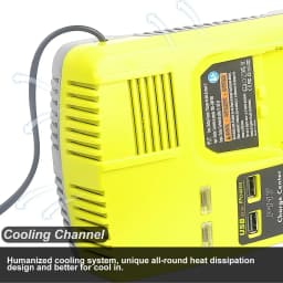 Battery Charger Compatible with Ryobi 12-18V Ni-CD Ni-MH Lithium Battery 85W Fast Charging Power Supply USB Port Indicator Light