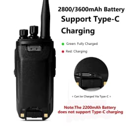 TYT MD-UV390 Plus Battery 2800/3600mAh Enlarge Thicker Battery Pack Compatible With MD-390 MD-680 MD-358 TH-UV8200 Two Way Radio