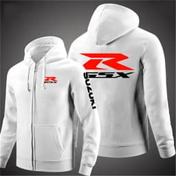 2025 Spring and Autumn Suzuki RGSX Logo Super Motorcycle Hoodie Jacket Commuter Men's Hooded Zipper Hoodie 