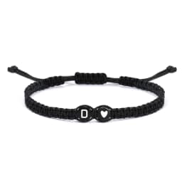 26 Letters Initial Heart Bracelets Handmade Adjustable A-Z Name Braided Bracelets For Women Men Friendship Jewelry