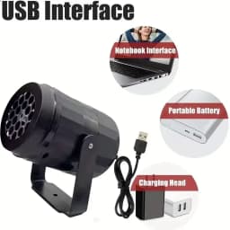 LED USB Snowflake Projector Holiday Outdoor Lamp Christmas Light Projection New Year Party Snow Spotlight