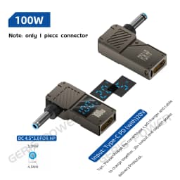 100W Type C Fast Charging Adapter Connector Dc Plug USB C to Universal Laptop Charger Converter for Lenovo Hp Dell Asus Acer