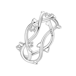 PANPOKI S925 Sterling Silver Flower Butterfly Insect Closed Ring For Women Finger Ring Personality Jewelry Party Trendy Gifts