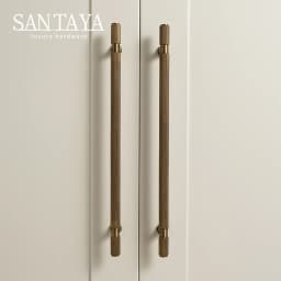 Santaya Solid Antique Brass Handles With Knurled Cross Pattern for Kitchen Cabinet T Bar Pull Bedroom Wardrobes and Drawer Knobs