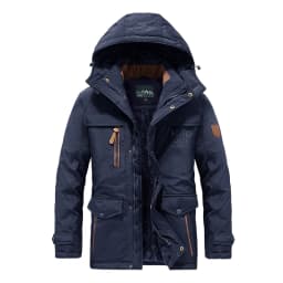Winter Men's Parkas Cotton-padded Jacket Men Extra Warmth Extra Fat Medium Long Multi-pocket Cotton-padded Jacket Winter Coats