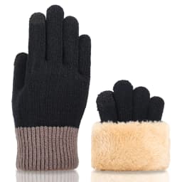 Female Winter Warm Knitted Full Finger Gloves Men Solid Woolen Touch Screen Mittens Women Thick Warm Cycling Driving Gloves H46