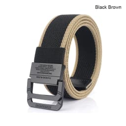 Canvas Belt For Men Simple Alloy Button Nylon Mens Tactical Belt Outdoor Hunting Multifunctional Casual Military Belt 3.8cm Wide