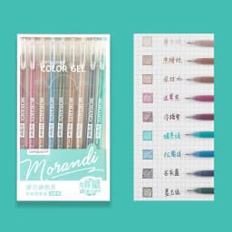 9 Pcs Colored Gel Pens Set Kawaii 9 Colors 0.5mm Ballpoint Pen for Journal Cute School Stationary Supplies