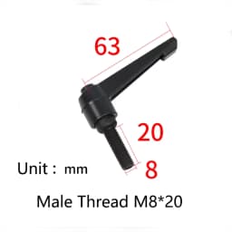 10PCS Adjustable Handle Lever Clamping Handles Metal Knob Machinery Tools Male Female Thread Diameter M4-M16 Length 10mm-80mm