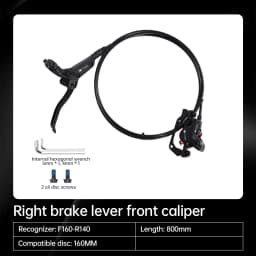 TESNO M500 2-Piston MTB Hydraulic Disc Brake Set Aluminum Alloy Front And Rear Bicycle Brakes with Silicone Protective Covers