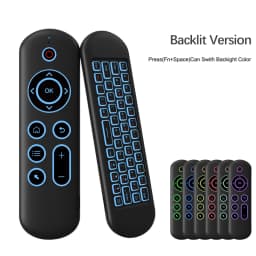 MRSVI Air Mouse Remote Control M5 Wireless 2.4G&Bluetooth With 7 Color Backlit Gyroscope Keyboard for Smart Android TV Box,PC