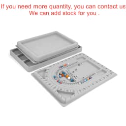 Gray Flocked Bead Board For DIY Bracelet Necklace Beading Jewelry Making Organizer Tray Design Craft Measuring Tool Accessories