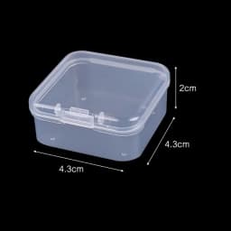 6/24PCS Mini Flip Cover Storage Box Transparent Square Plastic Boxes Pill Packaging Carrying Cease Jewelry Organizer Dustproof