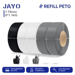 JAYO 5.5KG 3D PETG / High Speed Matte PETG / PLA Classic Printer Filament 1.75mm 3D Printer Filament Neatly Wound PETG for 3D