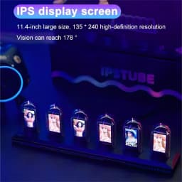 RGB Glow Tube Clock DIY LED Electronic Nightlights Silent Table Lamp Digital Watch Decoration for Home Desktop Decoration