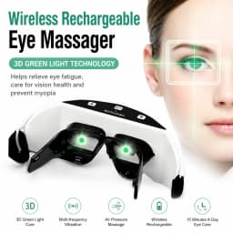 Wireless 3D Rechargeable Green Light Eye instrument Restore vision Eye Massager Child Myopia Treatment Massage eye glasses