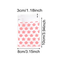 50pcs OPP Star Printed Packaging Bags Self-Adhesive Bags Jewelry Crafts Packaging Bags Transparent Packaging Ziplock Bags