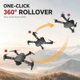 ZNLYRION E88 PRO Foldable RC Drone 8K Dual Camera WiFi FPV Quadcopter with Optical Flow Hovering 360° Flip One Key Takeoff Altitude Hold Remote Control Drone with Carrying Case for Beginners