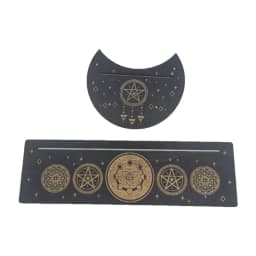 Rectangular Moon Shaped Tarot Base Bracket Wooden Tarot Card Display Stand Holder Divinations Game Accessories Durable