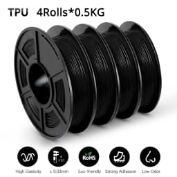 SUNLU 4Rolls PETG Filament 1KG 3D Printer 1.75MM Non-Toxic Good Toughness Biodegradable PLA PLAplus SILK No Bubble 0.5KG TPU