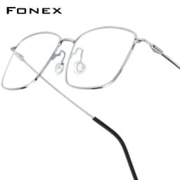 FONEX Titanium Glasses Frame Men Brand Design Square Korean Japaness Ultralight Eyeglasses Morten Screwless Denmark Eyewear 5913