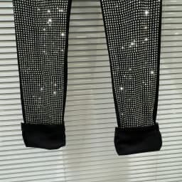 Dark Sexy Trendy Slim Fit Rhinestone Base Layer Pants for Women Autumn 2026 New Arrival Fashion plus Size Bottoms
