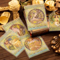10 pcs/lot Mucha theme Stickers Diy Decorative Scrapbooking Diary Stick Labels Album hand made Collage material