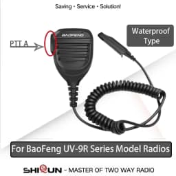 Baofeng UV-13Pro Waterproof Microphone Shoulder Speaker UV-9R PRO 2 Pins for Walkie UV-5R/UV-82/UV-16/TH UV8000D Two Way Radio