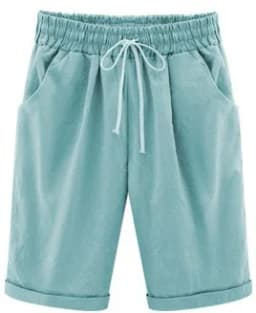 Women Shorts Summer Loose Solid Color Elastic Waist Drawstring Pockets Fashionable Woman's Shorts Dropshipping Sale YDS7088