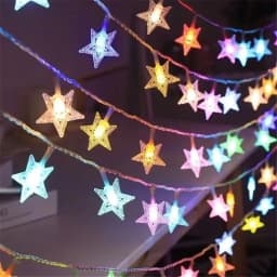LED String Lights Outdoor Star Chain Lights Garland Lights Bulb Fairy Lights Party Home Wedding Garden Decor