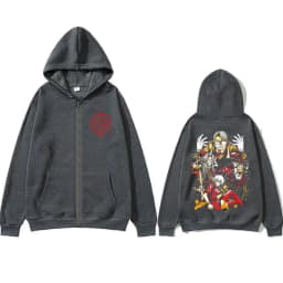 Anime Hellsing Abraham Van Helsing Vampire Alucard Graphic Zipper Hoodie Men Women Cartoon Manga Merch Oversized Zip Up Jacket