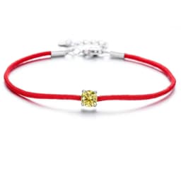 TY 0.5CT 925 Sterling Silver Moissanite Bracelet For Women Men Lucky Red String Bracelet 12constellation Bracelet Fine Jewelry