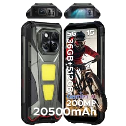 DOOGEE V Max Play Rugged Phone Projector 6.78" 120Hz 36GB 512GB Dimensity 7300 200MP Camera 20500mAh Dual Camping lights NFC